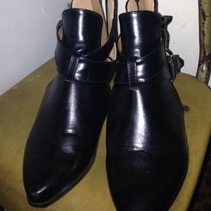 Black buckle boots