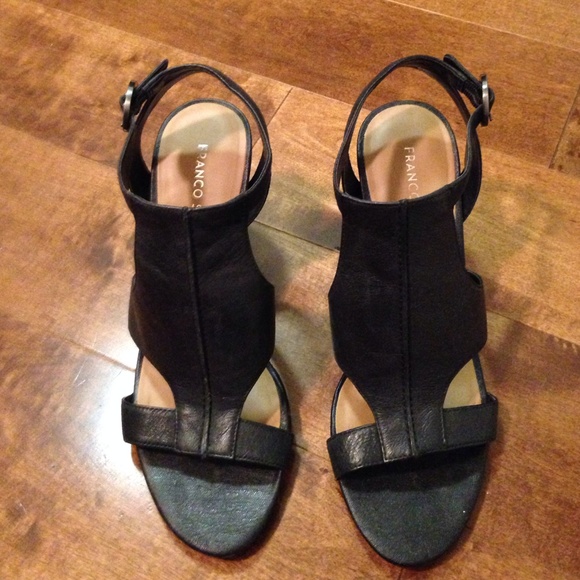 Franco Sarto black leather sandal