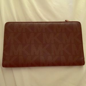 !24HOURSALE! Brown MK Logo Wallet