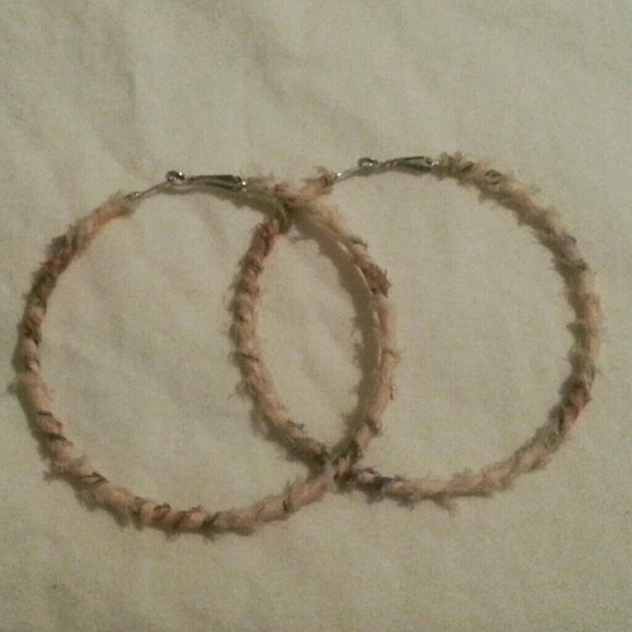 Pink floral earrings