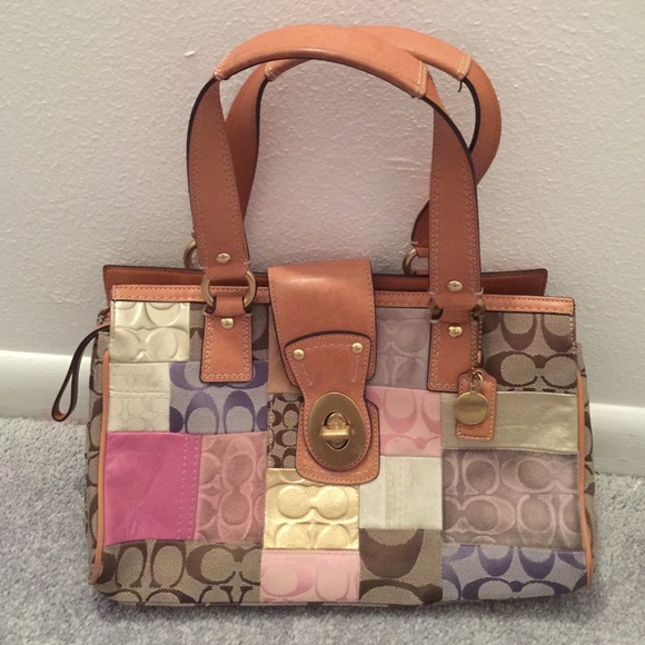 RARE! Authentic Coach patch-work Handbag