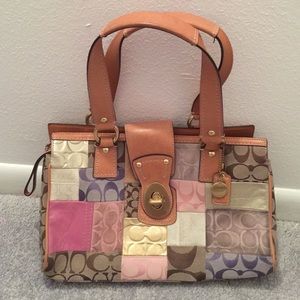 RARE! Authentic Coach patch-work Handbag