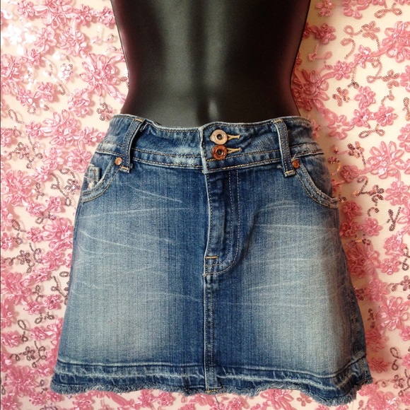 Miss Me Denim Camouflage Mini Skirt