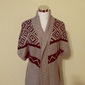 Kimono sleeves warm cardigan: size S