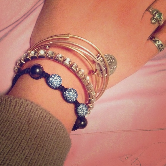 Blue Shamballa inspired bracelet