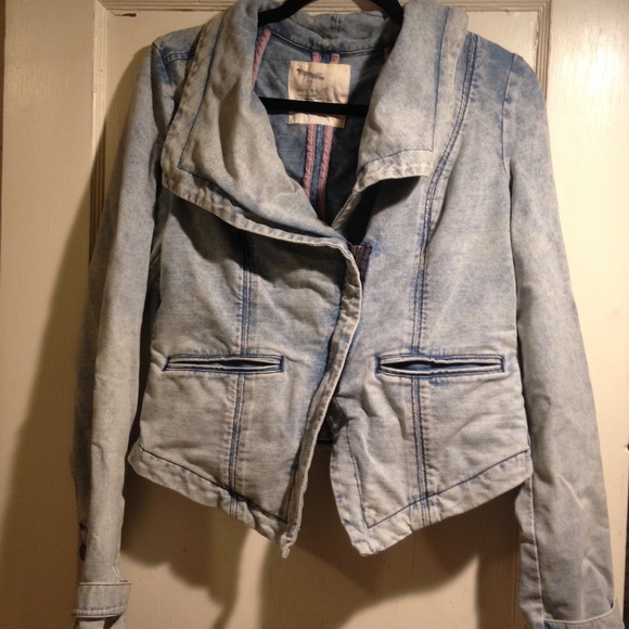 Free people motorcycle denim jacket