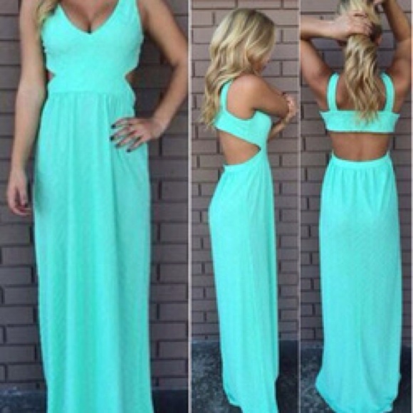 Turquoise maxi dress