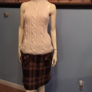 💰⤵️ LOFT Multi brown wool blend skirt.