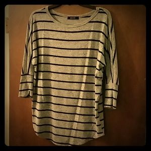 Grey and Black striped tshirt