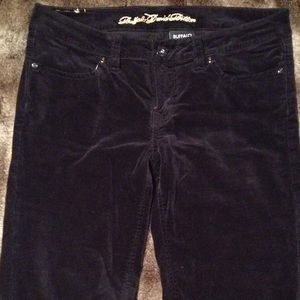 Buffalo David Bitton Black Velvet Slim Leg Pant