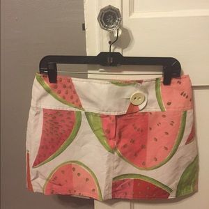 Nanette Lepore Watermelon print mini-skirt