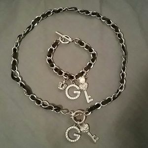 Guess necklace and bracelet