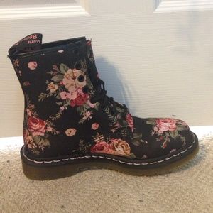 Floral Dr. Martens Combat Boots