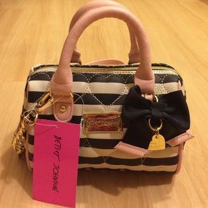 🎀Betsey Johnson🎀 candy stripe mini barrel