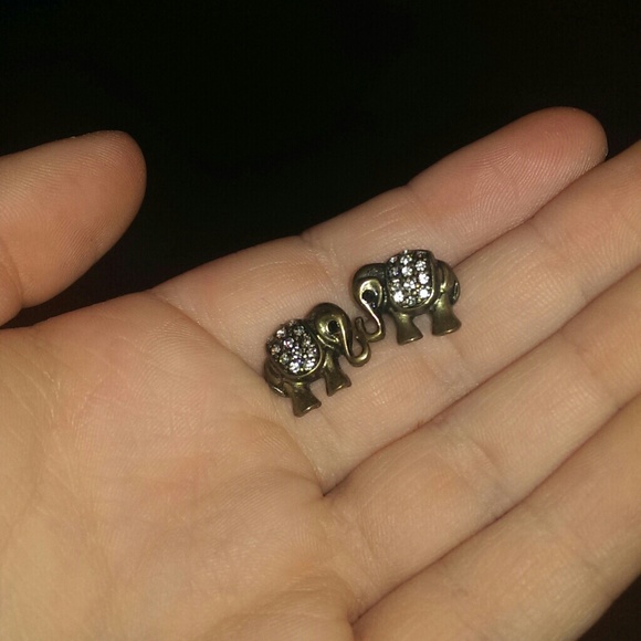 Elephant stud earrings