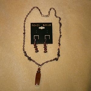 Earrings with matching necklace