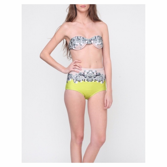 SHAKUHACHI Floral Bustier High Waisted Bikini - Picture 2 of 4