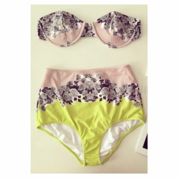 SHAKUHACHI Floral Bustier High Waisted Bikini - Picture 4 of 4