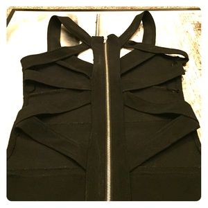 Black Cut Out Sexy Mini Dress