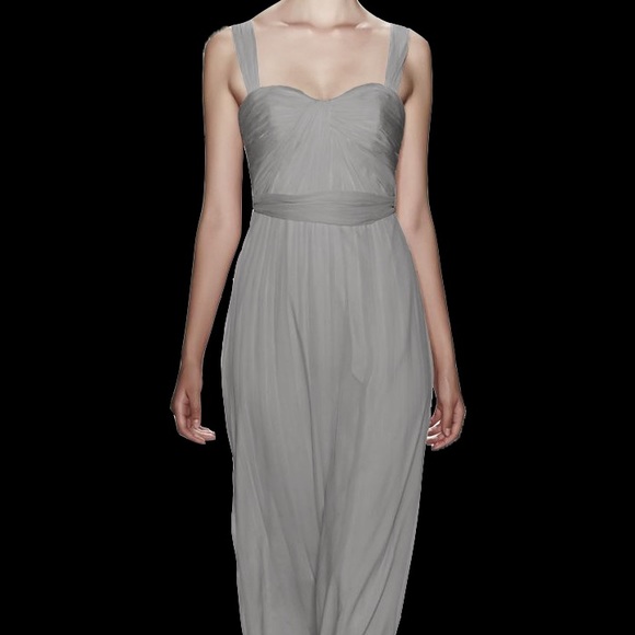 Amsale Taupe Bridesmaid Dress