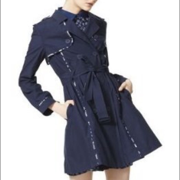Jason wu for target blue and flower trench coat.