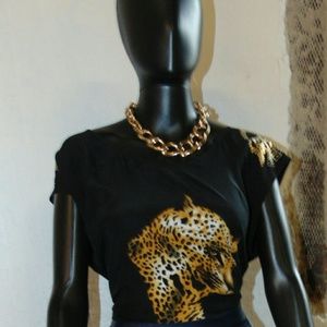 Eloquii silk Leopard print top