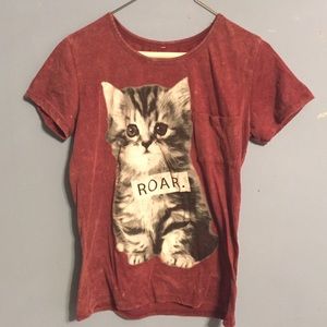 Burgundy Cat T-Shirt