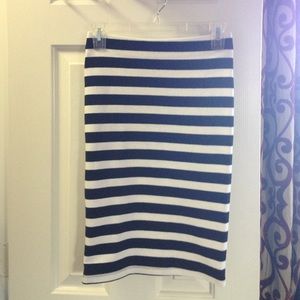 Black and white stripe skirt