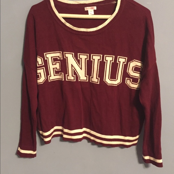 Red "GENIUS" Sweater