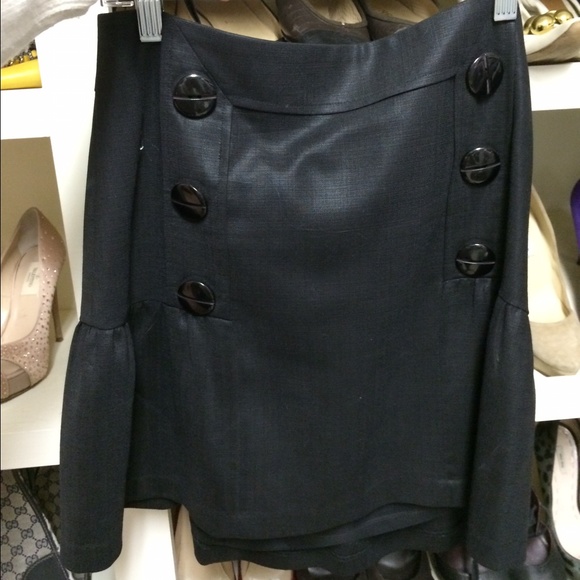 Black silk Tibi skirt