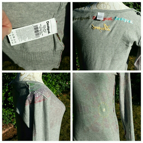 ☆HP×2☆ Desigual Abstract Print Top - Gris Vigore - Picture 4 of 4