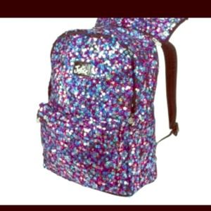 Sequin backpack with hoodie