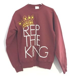 Hanes Rep The King Maroon Crewneck