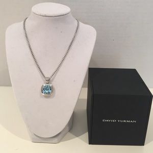 David Yuraman necklace with blue topaz pendant.