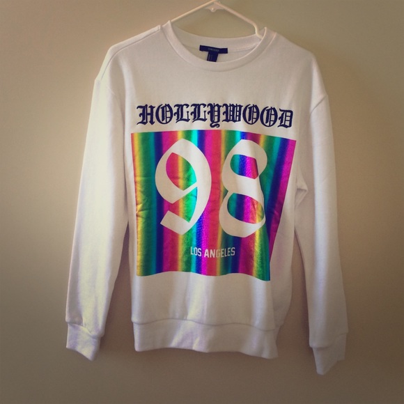 Forever 21 Tops - NEW!!! white Hoodie with graphic design