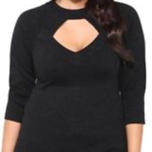 Diamond cutout sweater