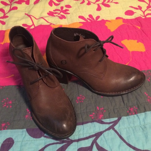 Born Leather Lace Up Booties