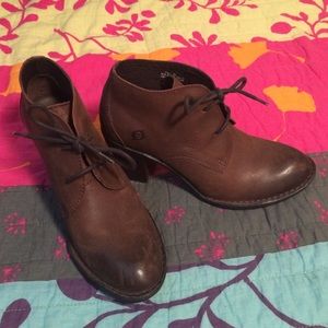 Born Leather Lace Up Booties