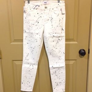 Paige denim splatter paint white skinny