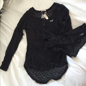 Victoria's Secret black lace lingerie NWT Small