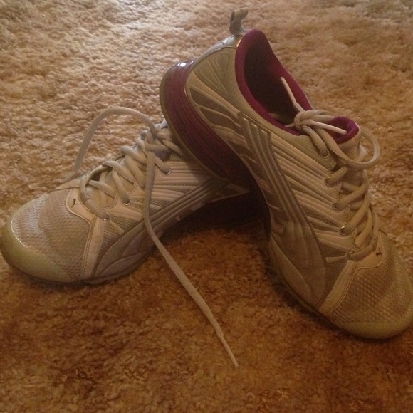 Puma purple running shoes