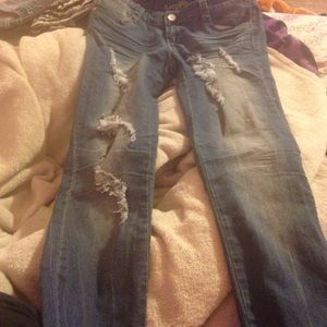 Denim blue jeans