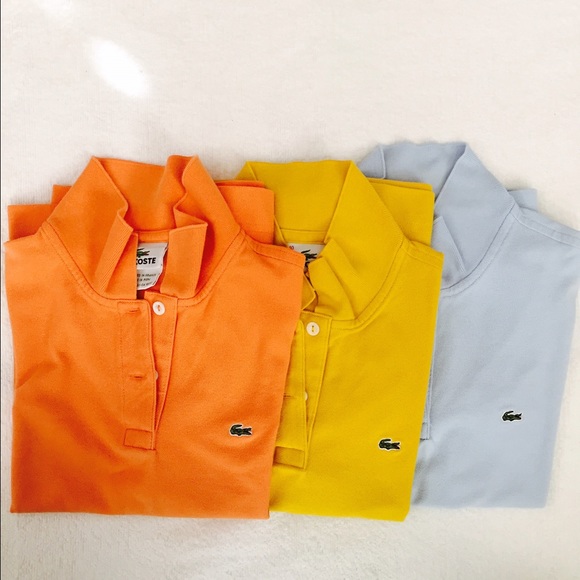 SOLD- Lacoste woman polo shirt, price for 3 - Picture 1 of 2