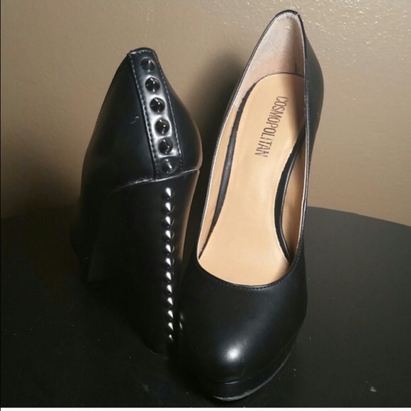 Black studded heels