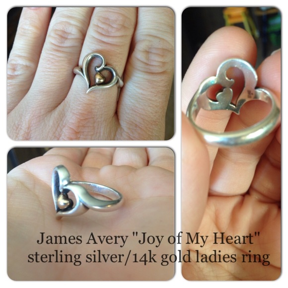 James Avery sterling silver/14k gold ladies ring