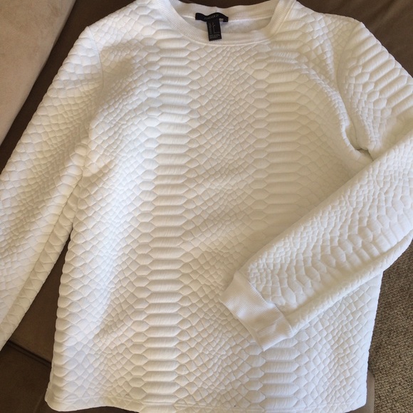 White textured sweater Clearance
