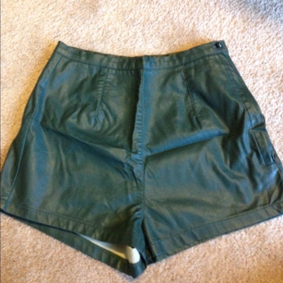 Leather high waisted shorts!