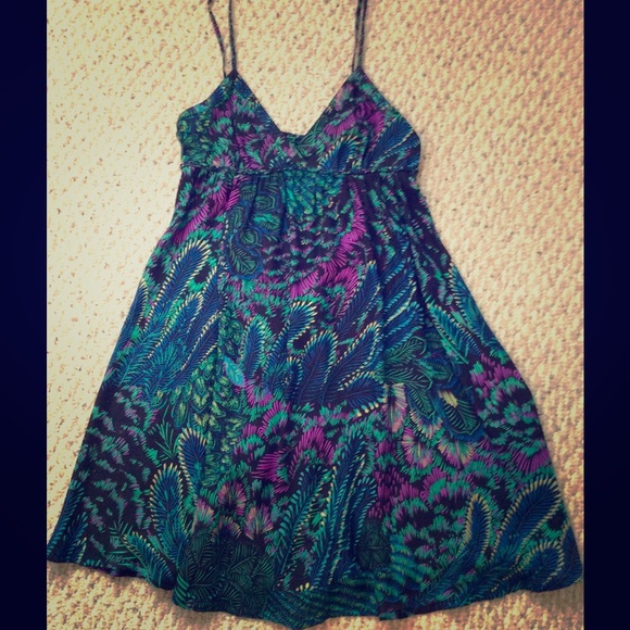 Peacock Colored Dress