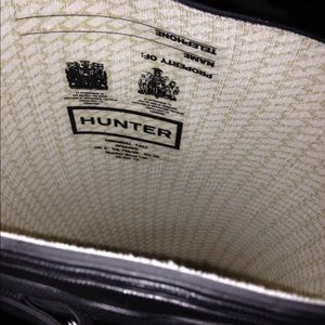 Matte black hunter rain boots