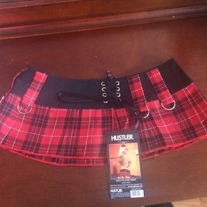 Hustler lace up mini skirt